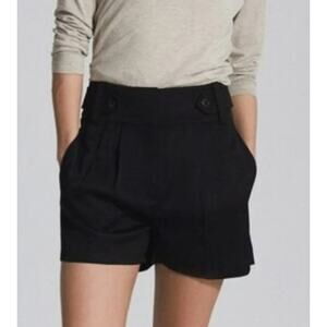 REISS - Stanton Tailored Pleated shorts/ 8 / Black